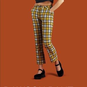 UNIF Dawson cropped plaid pants.
